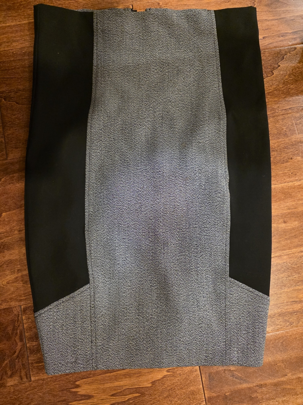 Express Colorblock Pencil Skirt in Gray and Black